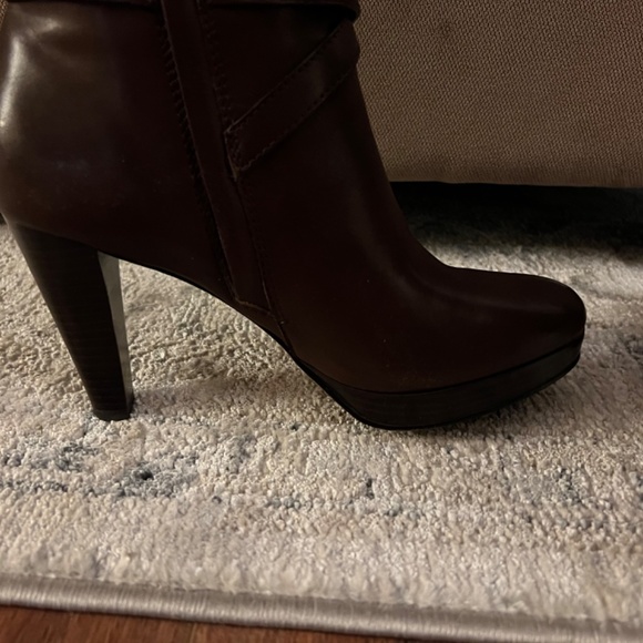 Brown knee high heeled boots 7.5 - Picture 2 of 6